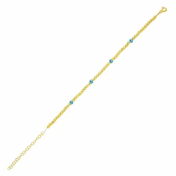 Armbandkette mit Nazar Augen 925er Silberschmuck Damenschmuck in Silber oder Gold