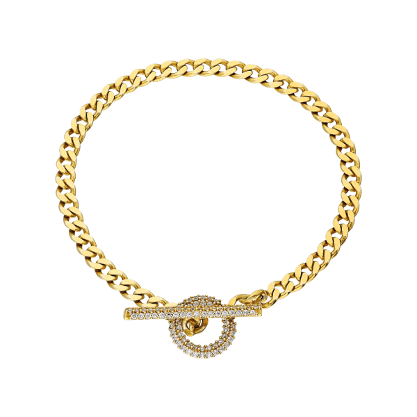Armkette/Armband Iced-Out 925er Silberschmuck Armschmuck in Gold oder Silber