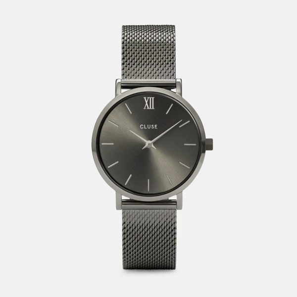 Cluse Armbanduhr für Damen- Minuit Mesh Dark Grey CW0101203025
