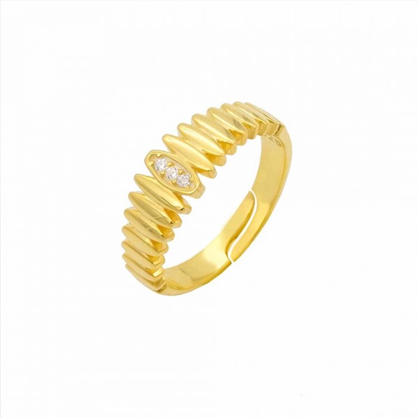 Wave Design Zirkonia Ring 925er Silberschmuck Damenring Farbauswahl
