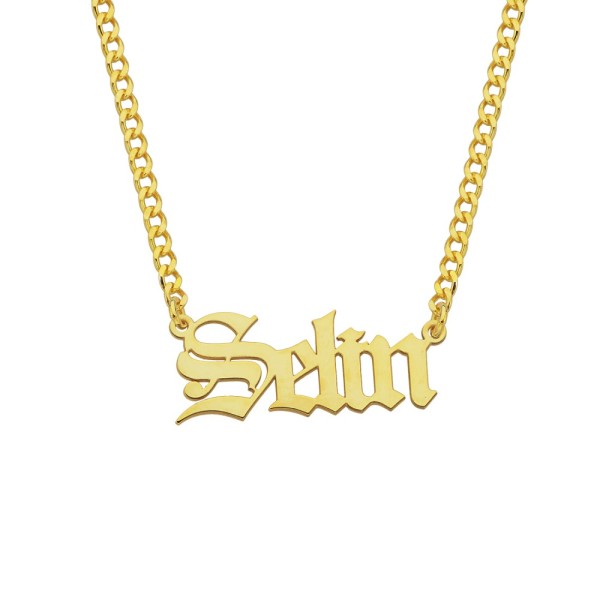 Cuban Link Namenskette Gothic