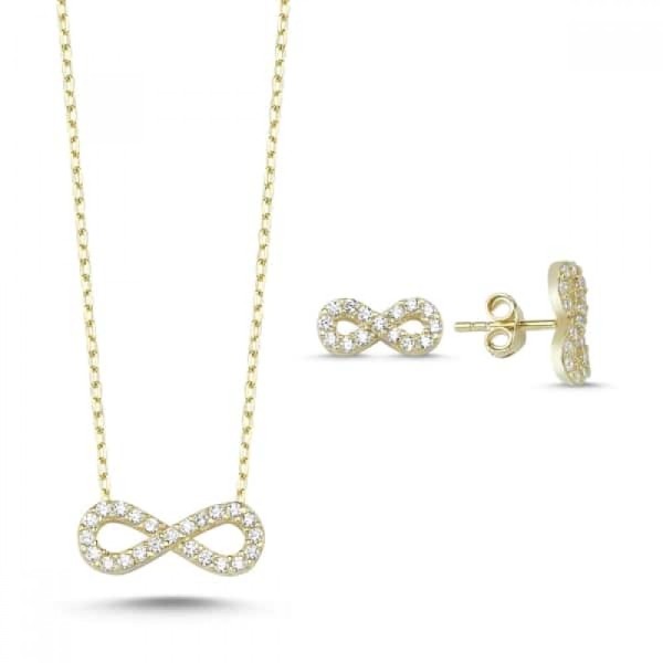 Infinity Kette & Ohrring Set