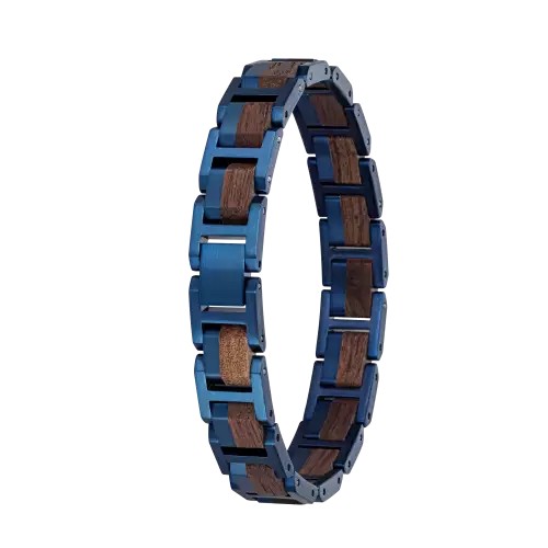 Element Armband Waidzeit Walnuss blau